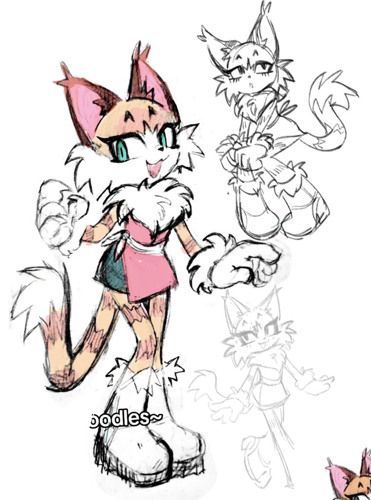 ProfessorOfSass's tweet photo. Spent a few hours yesterday figuring out a color palette for Roxy 🌺 #sonicOC https://t.co/1r4fkqZyeN