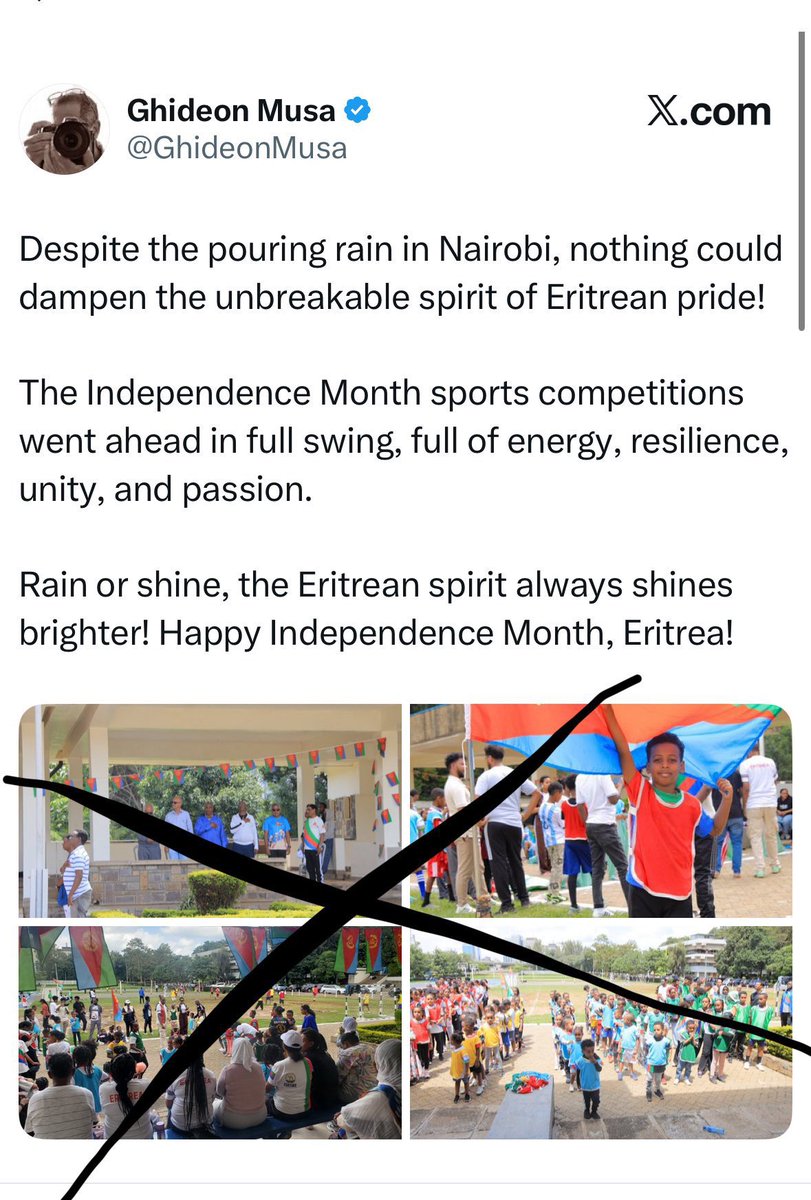 MametEBRF5358's tweet photo. They celebrate resilience while the regime destroys every resilient voice inside Eritrea. Real resilience is the fight for regime change. #EBRF #RegimeChangeInEritrea #TransnationalRepression #BlueRevolution #Eritrea #NoMorePFDJTerror @BeyeneGerezghe1 @BereketKahsai1 @CmaDawit @AsfahawolduK @AbiyAhmedAli @reda_getachew @EGerasouli35992 @TiborPNagyJr @SenateForeign @StateDept @martinplaut @realDonaldTrump
@mvreisen @mrubin1971 @washingtonpost @AJEnglish @hrw