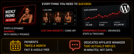 AffiliatesATV's tweet photo. The most underrated part of our model: it's lifetime.
No 30-day cookie window. No expiry. While they stay, you earn

You won't be alone. You get:
🛠 Static &amp; dynamic banners with weekly promos
🛠 Live cam widgets | Cams API
🛠 WordPress plugin | Advanced stats and tracking https://t.co/Oead269rtM