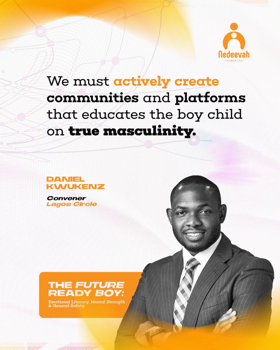Nedeevah_foundr's tweet photo. On Int’l Day of the Boy Child, Nedeevah Foundation hosted “The Future-Ready Boy” with 4 voices + moderator @theiykeibeh 
We explored raising boys who are emotionally equipped, socially conscious, purpose-driven.

What does a future-ready boy look like to you? 
#NedeevahFoundation https://t.co/9wzXqG6kTj