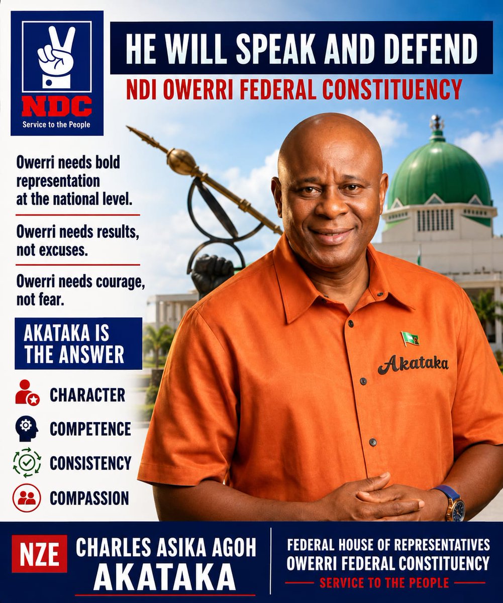 CastGist's tweet photo. Support Nze Charles Asika Agoh for House of Representatives Owerri Federal Constituency.

#Akataka https://t.co/0C2mvt4LgQ