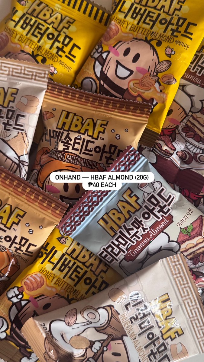 SHOP112TH's tweet photo. 💟 #112THONHAND | WTS PH ONHAND 

HBAF ALMOND
1️⃣ 20G – ₱40 EACH
2️⃣ 40G – ₱99 (1 pc left)

💌 DM TO ORDER! ☻ https://t.co/C5zTMWgQEA