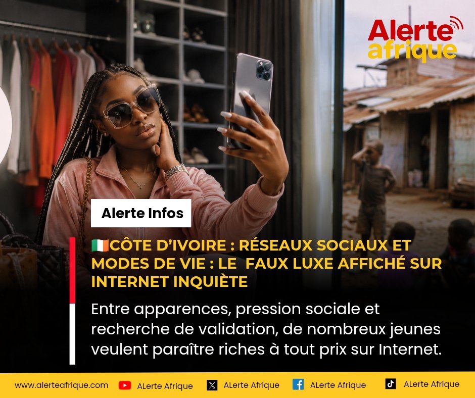 KNbeuka's tweet photo. Derrière certaines publications qui font rêver sur Internet, la réalité est parfois bien différente. Entre pression sociale, apparences et quête de validation, de nombreux jeunes cherchent à afficher une vie parfaite coûte que coûte.
#AlerteAfrique #CotedIvoire #ReseauxSociaux https://t.co/YFIvOBy77M