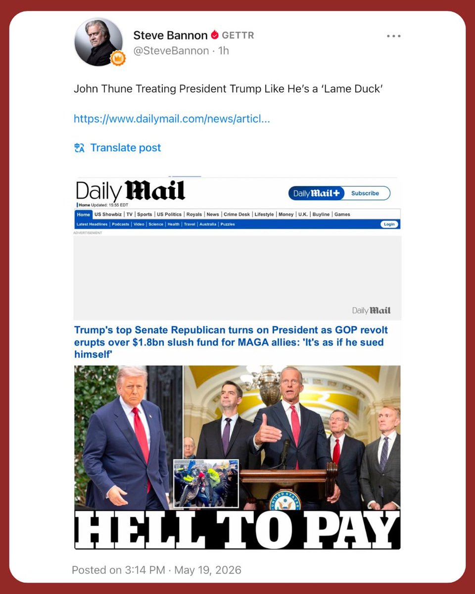 Bannon’s WarRoom tweet media
