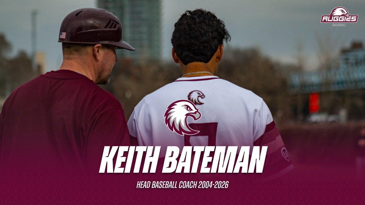 AuggieBaseball's tweet photo. Thank you, Bates. We couldn’t be more excited for you on your journey moving forward.

The selflessness you exemplify every day, your wisdom, and the impact you’ve had on everyone around this program will never be forgotten.

We wouldn’t be who we are today without you.

#FDSA 🦅 https://t.co/iwzLmdU52z