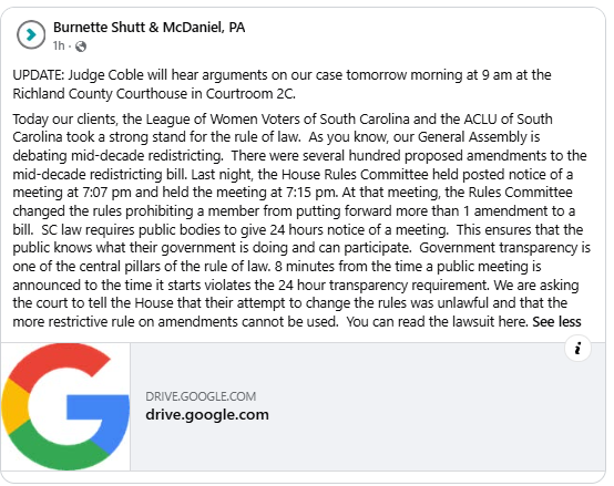 IAmNickReynolds's tweet photo. Hearing on this in Richland County Court tomorrow at 9 am https://t.co/FO4w5h9wzK