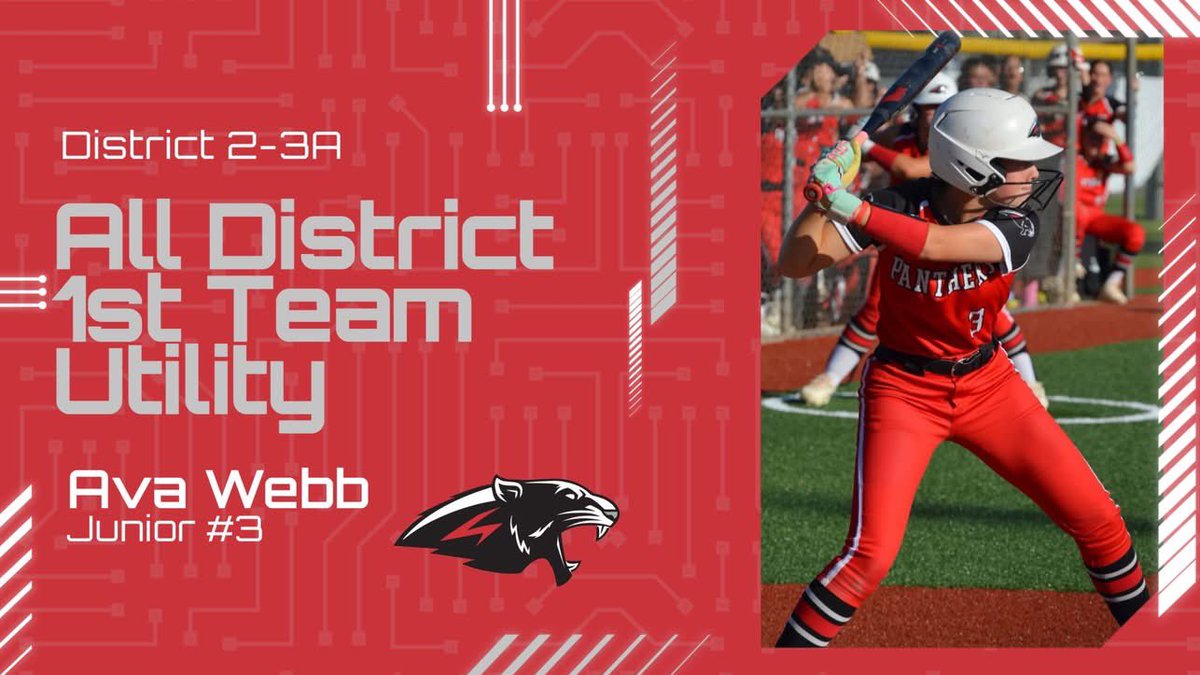 ava_webb3's tweet photo. Honored to be named 1st Team All District. Such a fun year !! ❤️🖤🤍

@LSUEBengalsSB @sierracrimson @UNITED_18U @Defense_Mindset @446Sports https://t.co/zII4x7e4UT