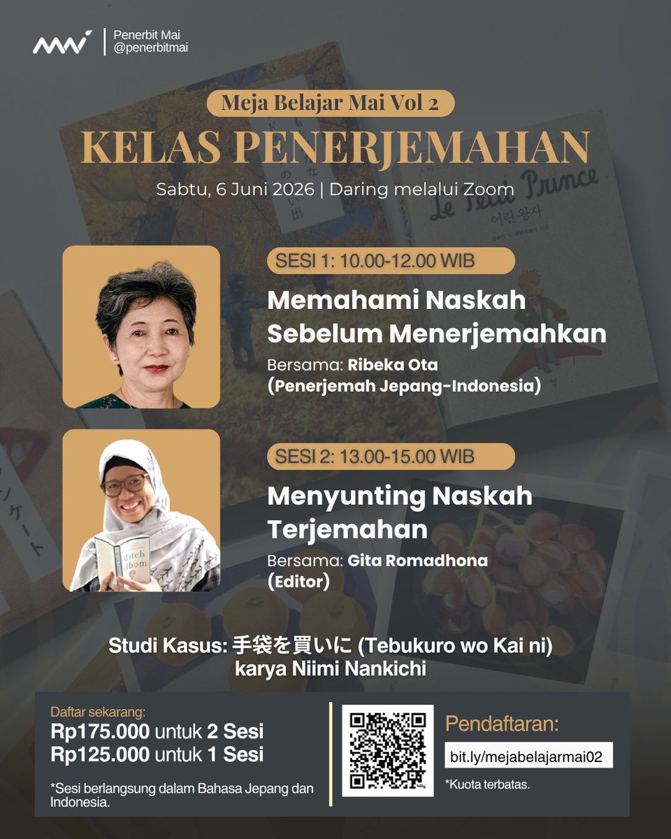 konstantin0609's tweet photo. Pendaftaran dibuka hari ini pukul 14.00. Bulan lalu, 100 kursi langsung habis dalam 2 jam. Jangan sampai terlewat lagi, ya, karena akan segera kami tutup begitu kuota penuh.

Tautan pendaftaran ada di bagian bawah poster. Baca juga syarat dan ketentuannya ya. https://t.co/EfTq6Rb9N6