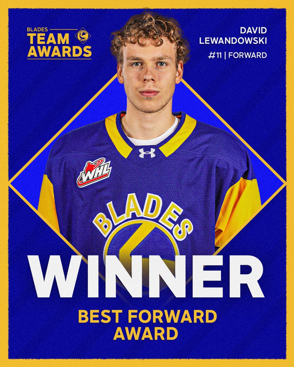 BladesHockey's tweet photo. Forward of the Year Award is received by the one and only David Lewandowski!

@EdmontonOilers https://t.co/FTM2MqJlux