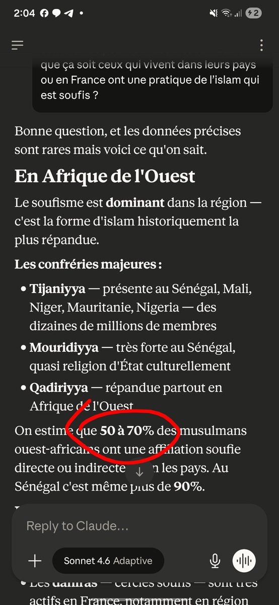 Azerty65352's tweet photo. @KS31126yhto @Nadon531753 Voilà dans quelles sectes tes frères noirs dans la sunna font partie, t’es un faux compte t’es subsaharien qui essait de faire changer l’avis des maghrebins https://t.co/W6kCmsfjO8