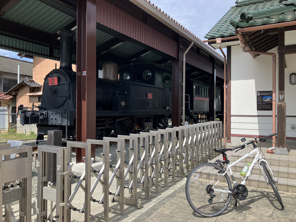 MaizuruCWM's tweet photo. 2026/5/20水9:55、京都府与謝郡与謝野町加悦駅跡の鉄道資料館ナウ、加悦鉄道跡のサイクリングロードを与謝野駅(丹後山田駅)からサイクリングしてきました。健康的やなあ😃 https://t.co/X8ZJJHAEwV