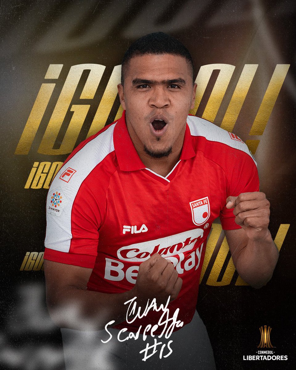 SantaFe's tweet photo. ⏱️48’ ¡Goooooooooolllll de Iván Scarpetta! 

Santa Fe 1-0 Platense

#Libertadores #VamosSantaFe https://t.co/JIMJuzl3S0