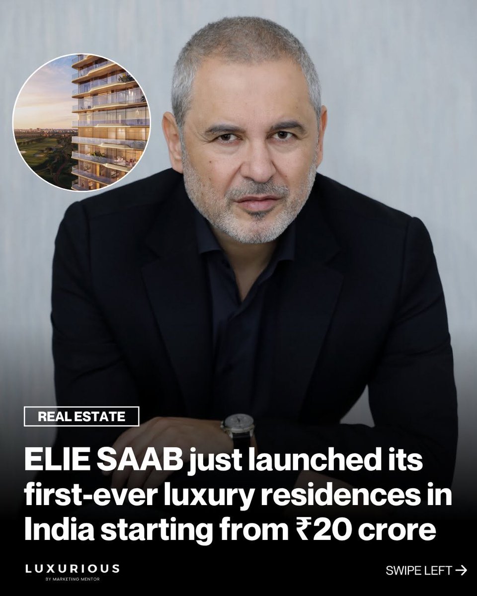 EllieThomp31937's tweet photo. From red carpets to residences, ELIE SAAB Residences at Billionaires' Block, Smart City Delhi Airport bring couture living to India.

With one to a core, bespoke interiors, 12-ft high ceilings, expansive decks with private jacuzzis, and world-class a... https://t.co/sLq55nLix9