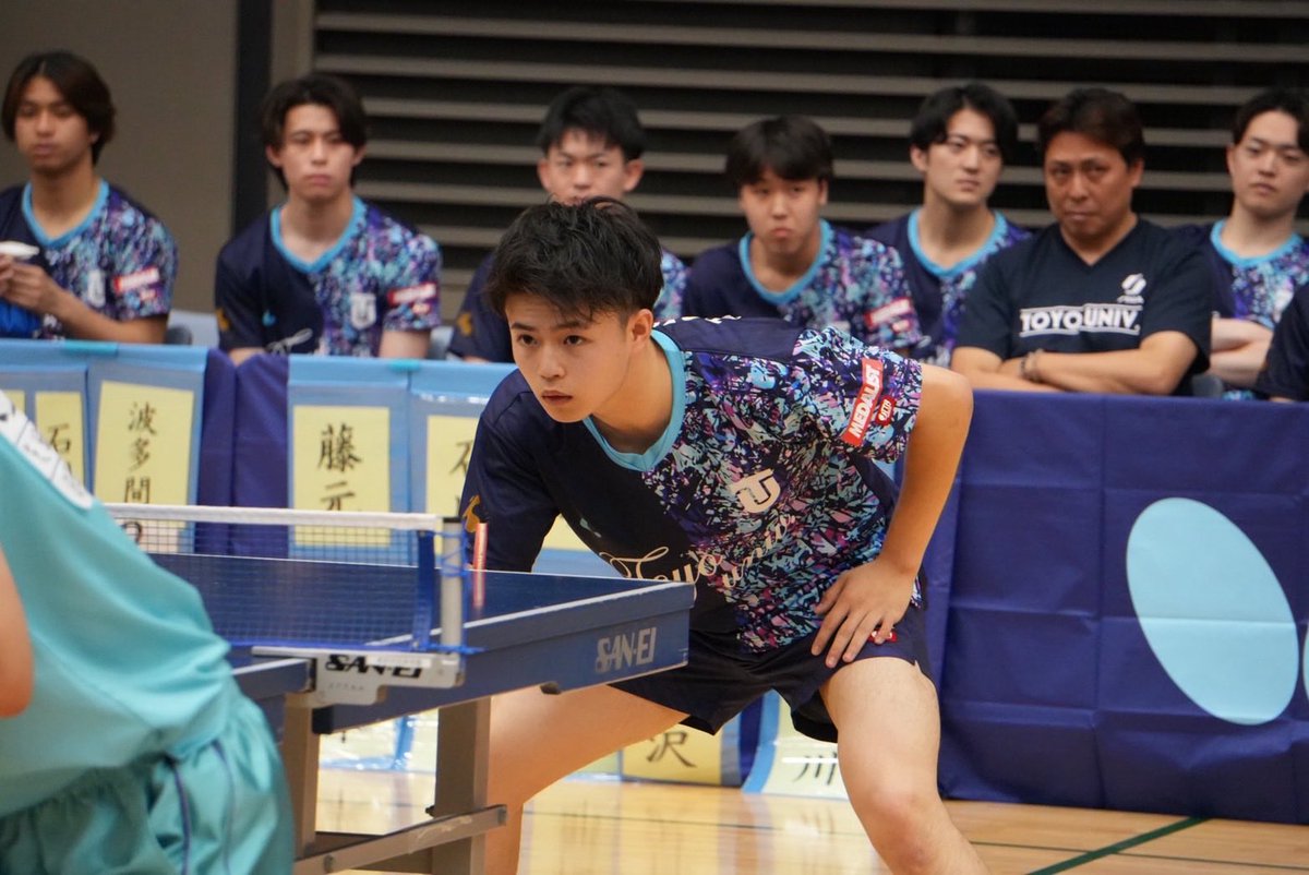 cDzVxSnw4kRmIM0's tweet photo. 春季・関東学生卓球リーグ戦
男子2部　第3試合
東洋大学　4対1　筑波大学
1番横部・大貫 3-1 藤元・石川
2番三枝 3-0 波多間
3番鈴木 1-3 藤元
4番大貫 3-1 石川
5番横部 3-0 小堀

#東洋大学卓球部
#MEDALIST
#LUCENT https://t.co/YFNr9lYgL7