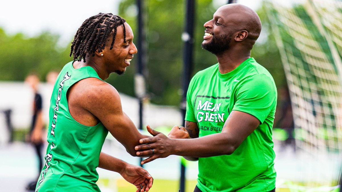 brettvito's tweet photo. North Texas coach Doug Marshall came to Denton in the summer of 2022 to take over the school's track team.

Sign up to receive this week's UNT newsletter via email at noon to read about how he has turned the Mean Green into a rising power. https://t.co/hxbue51EMP https://t.co/Z37M4PW6OA