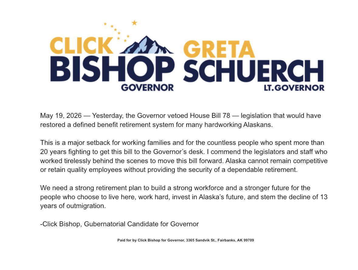 Click4Governor's tweet photo. A major setback for working families. We commend everyone who worked tirelessly behind the scenes on HB78. #akleg https://t.co/kgeLiC11OR