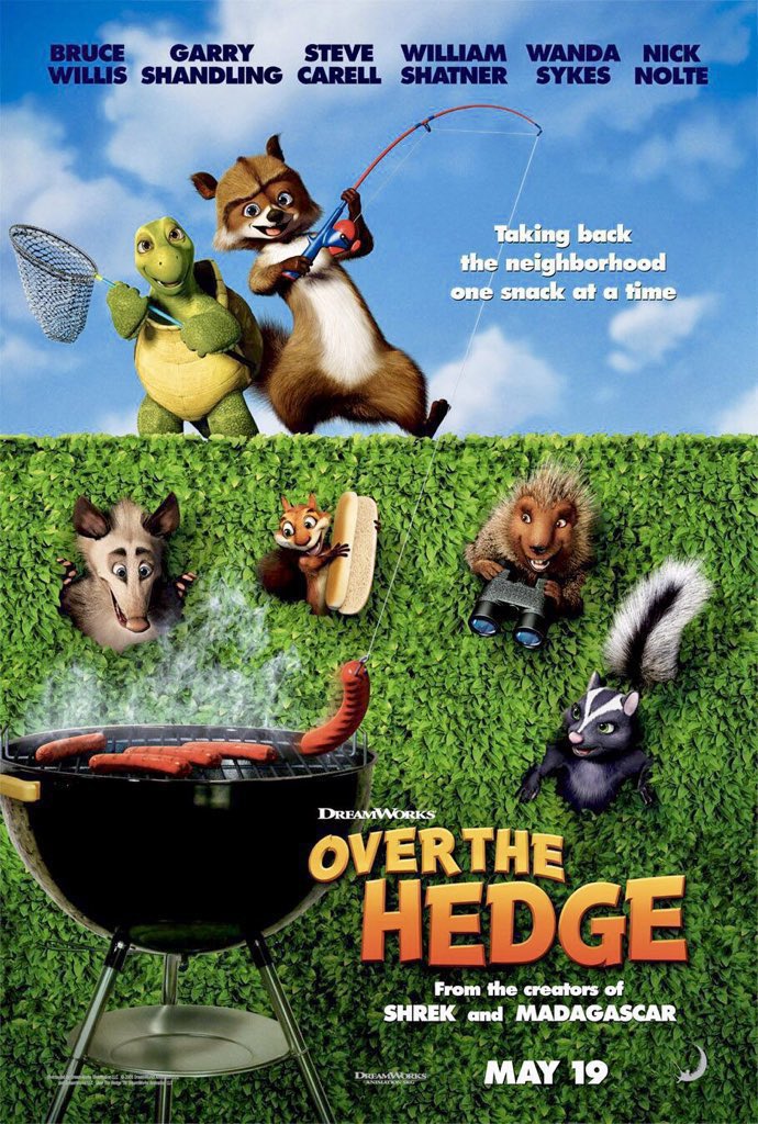 FilmNewsNos's tweet photo. 🎬MOVIE HISTORY: 20 years ago today May 19, 2006 the movie 'Over the Hedge' opened in theaters!
#BruceWillis #GarryShandling #SteveCarell #WandaSykes #EugeneLevy #CatherineOHara #ShaneBaumel @WilliamShatner #OmidDjalili #NickNolte #AllisonJanney #ThomasHadenChurch @BrianStepanek https://t.co/Hv9SuOebYL