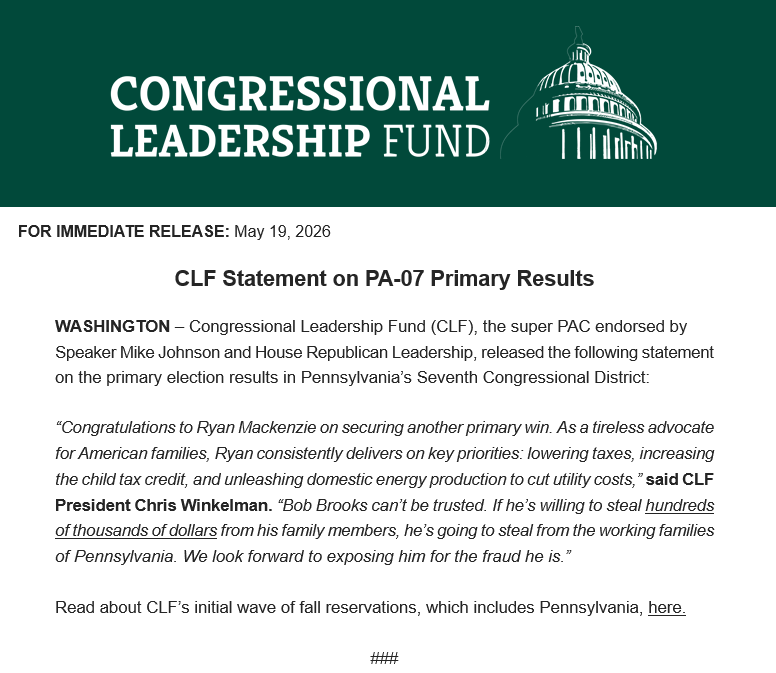 Congressional Leadership Fund tweet media