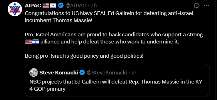 poperespecter1's tweet photo. This foreign government is gloating about buying an election in Kentucky. https://t.co/DbDDE71viy