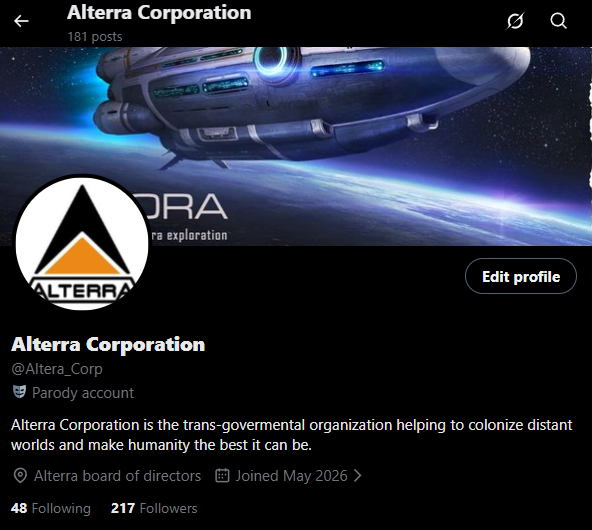 Alterra Corporation (rate limited) tweet media