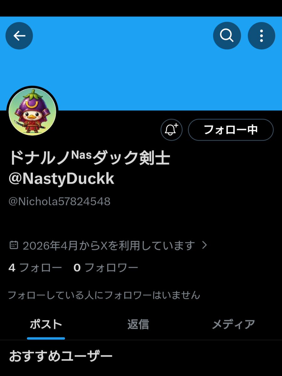 ドナルノᴺᵃˢダック剣士 tweet media