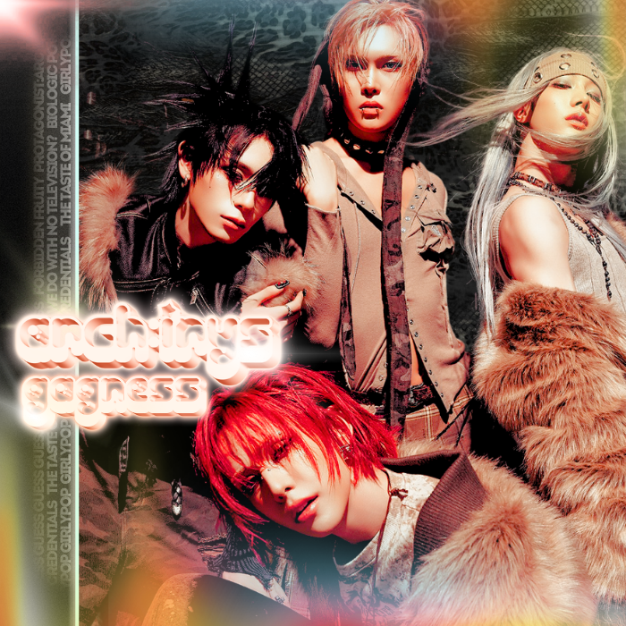 StardomNews's tweet photo. O ARCH:IRYS não para! Após seu debut, o grupo lançou o single "Credentials" e seu primeiro full album, "GAGNESS", acompanhado por mais um single, "Forbidden Fruity". https://t.co/7BbBqRpFHz
