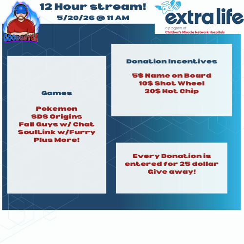 GoodGuyGK's tweet photo. Tomorrow I am doing my first 12 hour stream in honestly I think a couple of years. I havn't done a long one since my 48 hour stream really did me in and I have been wanting to for a while so here we go! We will be raising money for Extralife again so I hope yall can stop by! https://t.co/AE8lQ0gGi3