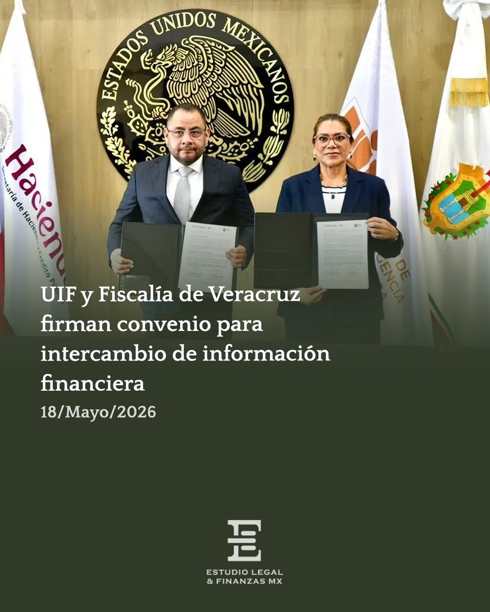 EstudioLF_MX's tweet photo. El convenio entre la UIF y la Fiscalía de Veracruz tiene como propósito fortalecer el intercambio de información y la coordinación en investigaciones sobre recursos ilícitos y delitos financieros.

Lea aquí la información completa:  
https://t.co/ZRLnSTFjbm https://t.co/89UOAgx6ac