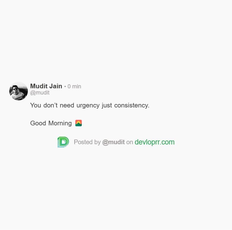 Mudit (devloprr.com) tweet media
