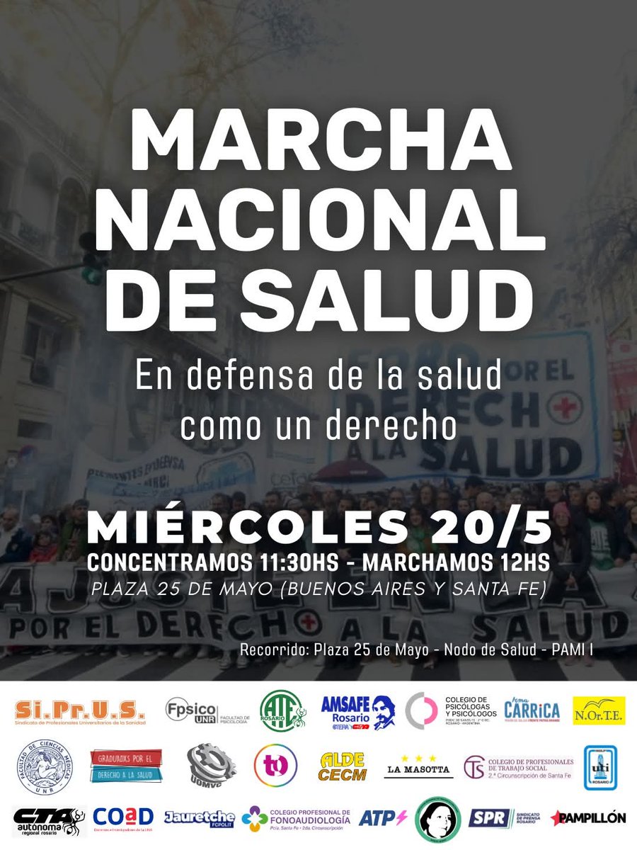 lorennadoc's tweet photo. 🇦🇷✊🏽MARCHA FEDERAL POR LA SALUD #ATERosario

🟢Las y los estatales de ATE Rosario marchamos este miércoles contra el ajuste en PAMI y en el sistema sanitario público en general: recortes millonarios, falta de medicamentos y problemas en hospitales y centros de salud. https://t.co/XwptU3UiLN