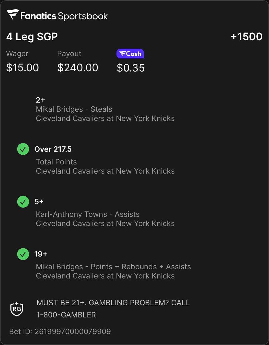 Cmclark303's tweet photo. @DanGambleAI Rolled these into a parlay with a 25% Boost!!! https://t.co/83mhrZskYW