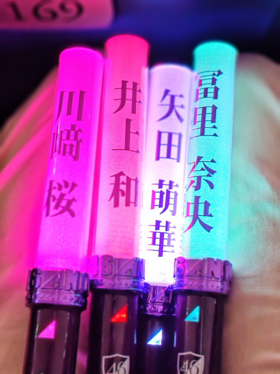 新しく加入した 矢田ちゃんのスティックライト サイリウムカラー
