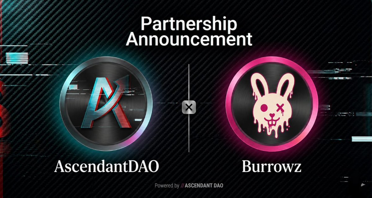 TheAscendantDAO's tweet photo. We are Happy to Announce our Collaboration with @BurrowzNFT

Giving away 3x GTD

To participate : 
• Follow @TheAscendantDAO &amp; @BurrowzNFT
• Like, RT this post &amp; Drop EVM address
• 24 hours https://t.co/2iAt6bbtY3