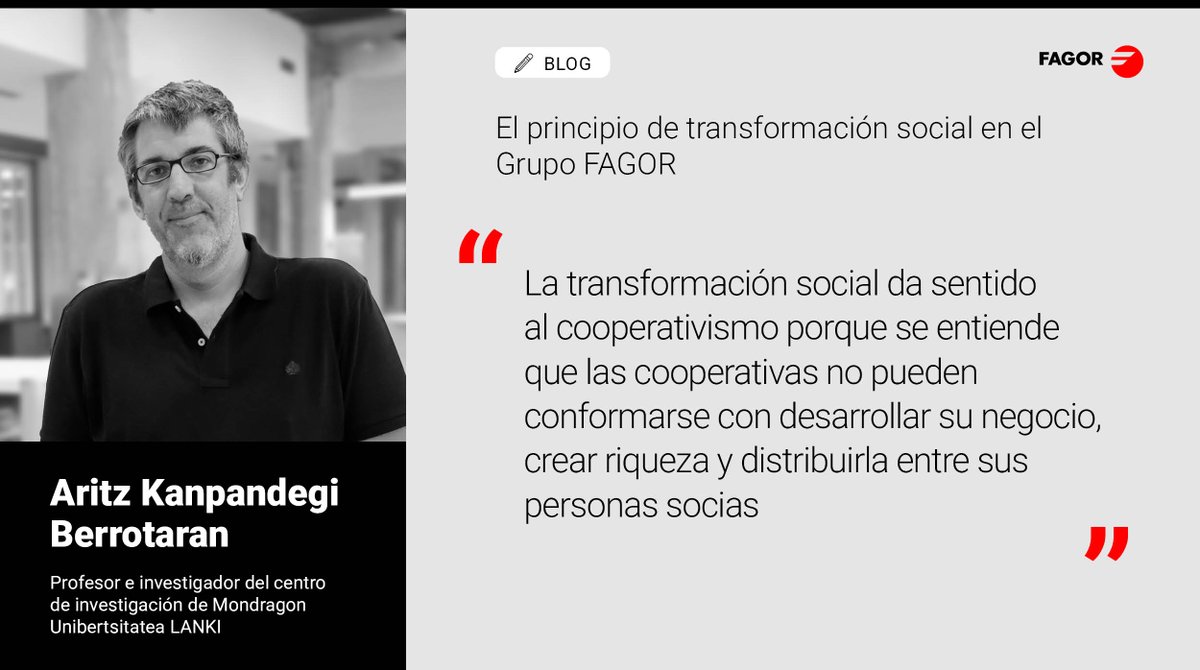 FagorTaldea's tweet photo. [BLOG✍️] Lee el artículo ‘El principio de transformación social en el Grupo FAGOR' publicado en nuestro blog por Aritz Kanpandegi Berrotaran, profesor e investigador de LANKI de Mondragon Unibertsitatea.

¿Te ha parecido interesante?🤔

🔗 https://t.co/M9pX6NtU78 https://t.co/cJpLaOhOv3