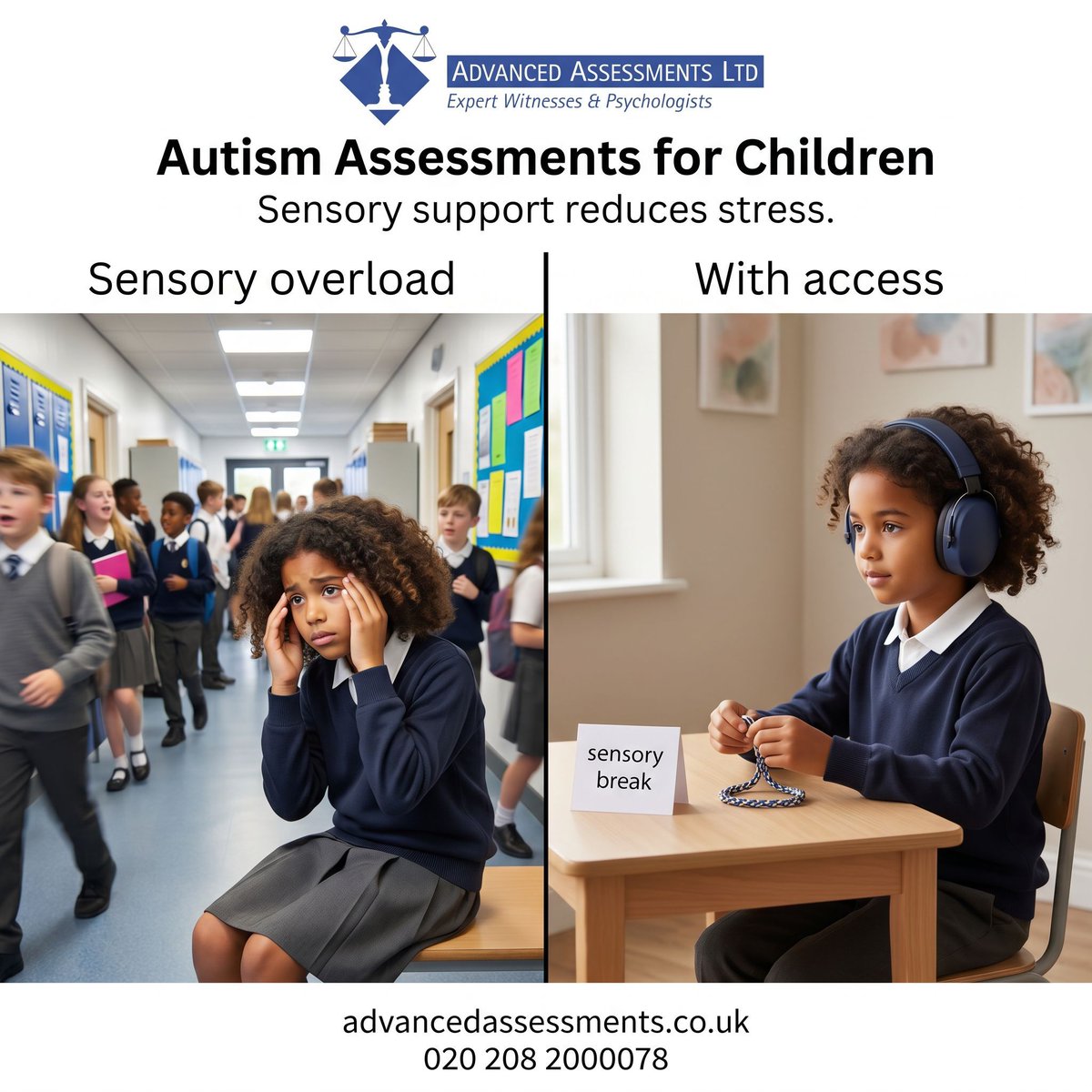 ExpertWitness_'s tweet photo. Sensory overload at school (noise, light, clothing) can build stress all day.
Support is access: breaks, quieter options, predictable routines.
To book with us, visit our website.

#autism #SEND https://t.co/ieXKO39DsM