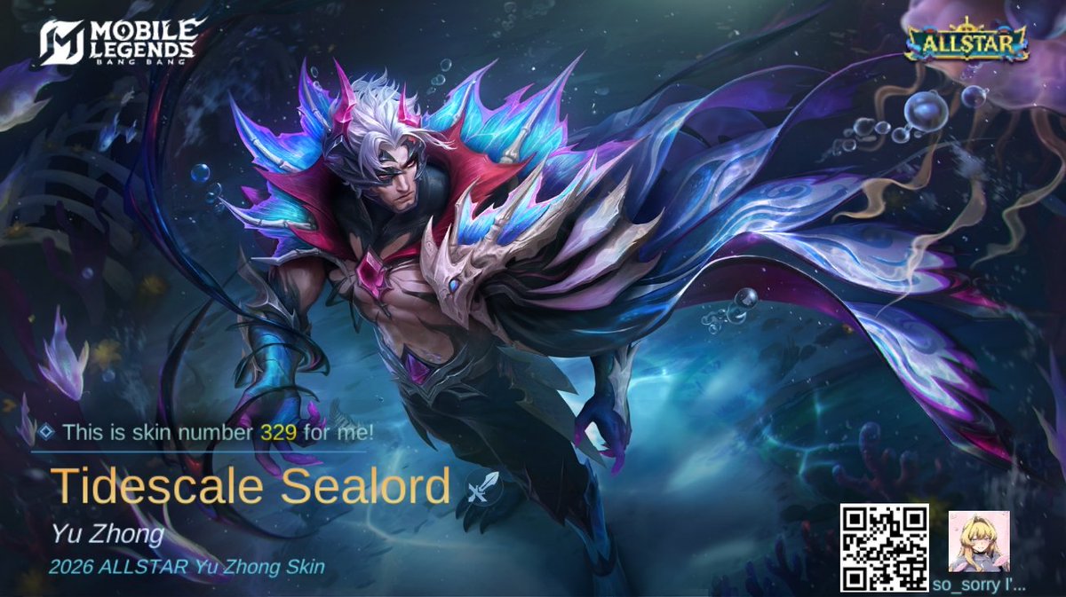 IsengKun's tweet photo. I just obtained a new skin Tidescale Sealord in Mobile Legends: Bang Bang! Let's face off against the world's best MOBA players together! 
https://t.co/iXuydzLzTU https://t.co/l03Cf7H814