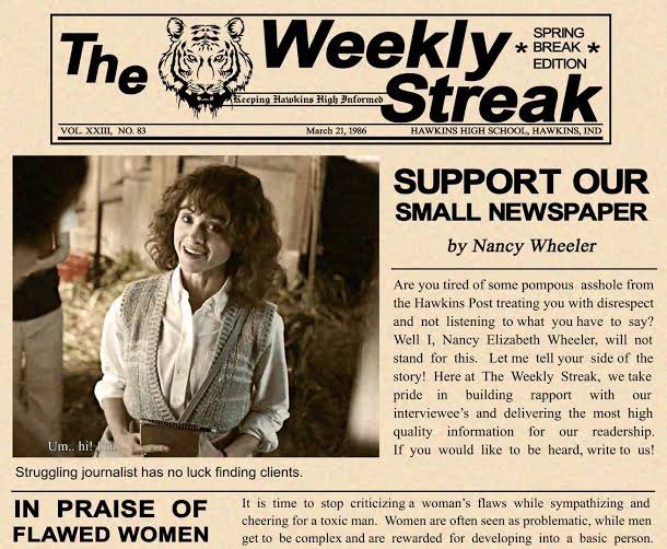 nancy wheeler tweet media