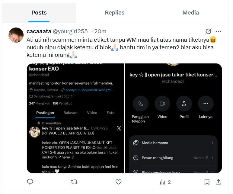 key ☆ || open jasa tukar tiket konser EXO tweet media