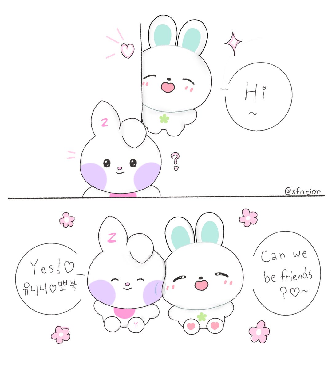 xforjor's tweet photo. 🐰 유니니 🩷 뽀북 🍀

#HANYUJIN #한유진
#and2blefanart https://t.co/y70VvVeJ3o