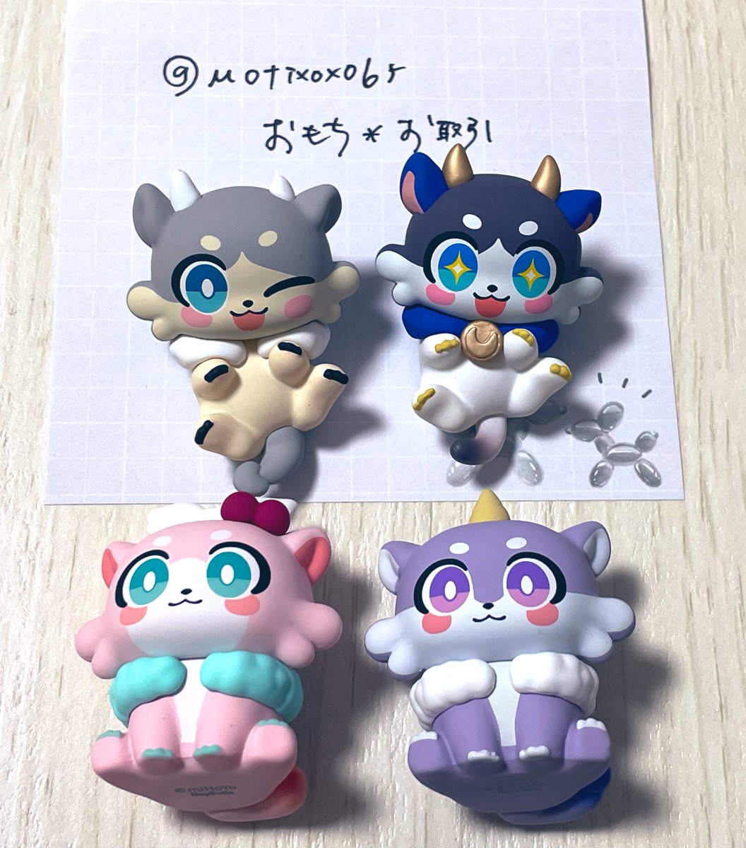 Motixoxo65's tweet photo. 【交換】崩壊スターレイル スタレ キメラ ミニフィギュア

【譲】ヒアンシーA、サフェルB、キャストリスA、ファイノンB

【求】ファイノンA、アナイクスB

23日土曜日に中池袋公園orアニメイト前で手渡し交換可能な方。
決まらない場合は郵送交換。
よろしくお願いいたします。 https://t.co/izDk1DiYGm