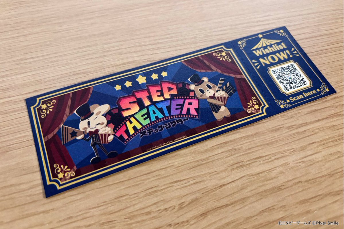 nbgames_info's tweet photo. ／
ステップシアター🎥を試遊してシアターへの「チケット」を手に入れよう🎫
＼

BitSummit の エヌビーゲームズ ブースで試遊して、「チケット」風 プレイ特典を手に入れよう💃
#ステップシアター #STEPTHEATER https://t.co/SaBsRj10Ru