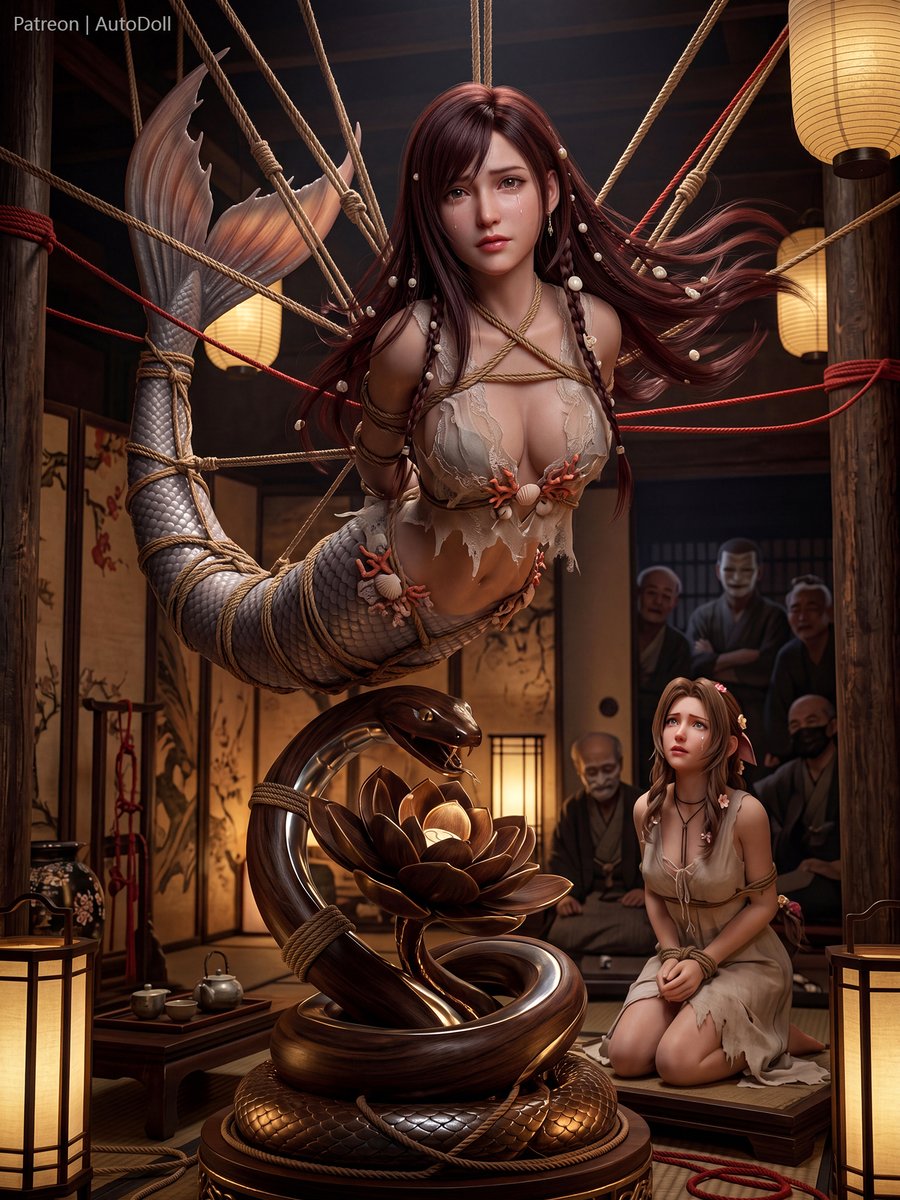 AutoDoll_AI's tweet photo. If a mermaid is not allowed to fall in love with a human, then please cut away my flesh and dig out my heart yourself, using my life in exchange for your freedom to love.
#Tifa #FF7 #FanArt #Lesbian #Yuri #Mermay #Mermaid #BDSM #Bondage
Follow me for daily updates on Tifa Fanart https://t.co/GkeQvfcG1X