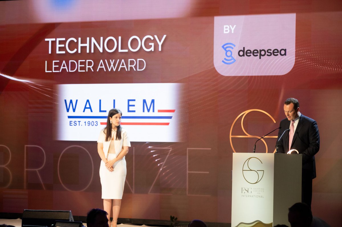 WallemGroup's tweet photo. What a great evening at the ESG SHIPPING AWARDS 2026, where we won the Bronze Award for Technology Leadership, recognising our commitment to delivering secure, resilient and compliant maritime solutions.
#WallemGroup #VITS #ESGShippingAwards2026 https://t.co/QBhyyt2VGN