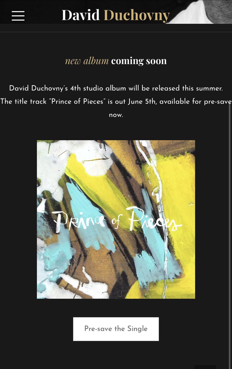 AimzGrapes's tweet photo. 🔔🚨⏰EVERYBODY WAKE UP!!! WAKE UP!!! We’re getting the single #princeofpieces from #davidduchovny on June 5th!!! This is not a drill!! 🎉👏🏼♥️ 

https://t.co/vhMZKvXXlq https://t.co/uigVAccqrq