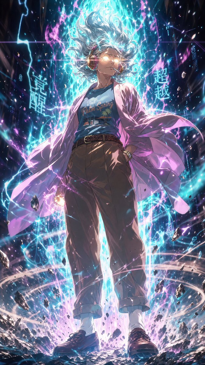 Cyberpunk Anime Energy Awakening