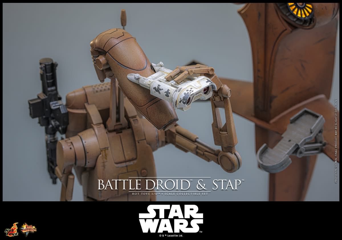 one6Update's tweet photo. #HotToys announced B1 Battle Droid and STAP. You can buy the stap separately not sure about the droid as of now.
🧵1
#Sixth #SixthScale #HotToysCollectibles #ホットトイズ #actionfigures #Figures #MaytheFourth https://t.co/e678Ajp1bR