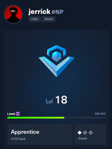 https_jerrick's tweet photo. @hackthebox_eu 
🔥❤️
#hackthebox #htb
#HTBXP #htbxp https://t.co/de9z5j5kM0