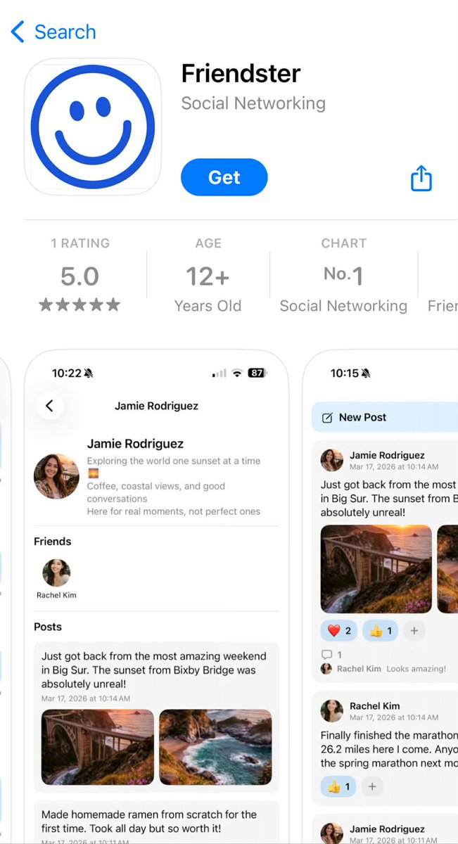 fullstackhq's tweet photo. <marquee>FRIENDSTER IS BACK</marquee>

The OG social media platform of the 2000s, with flattering testimonials, favorite songs on profiles, and customizable designs. https://t.co/H05duBdOcd
