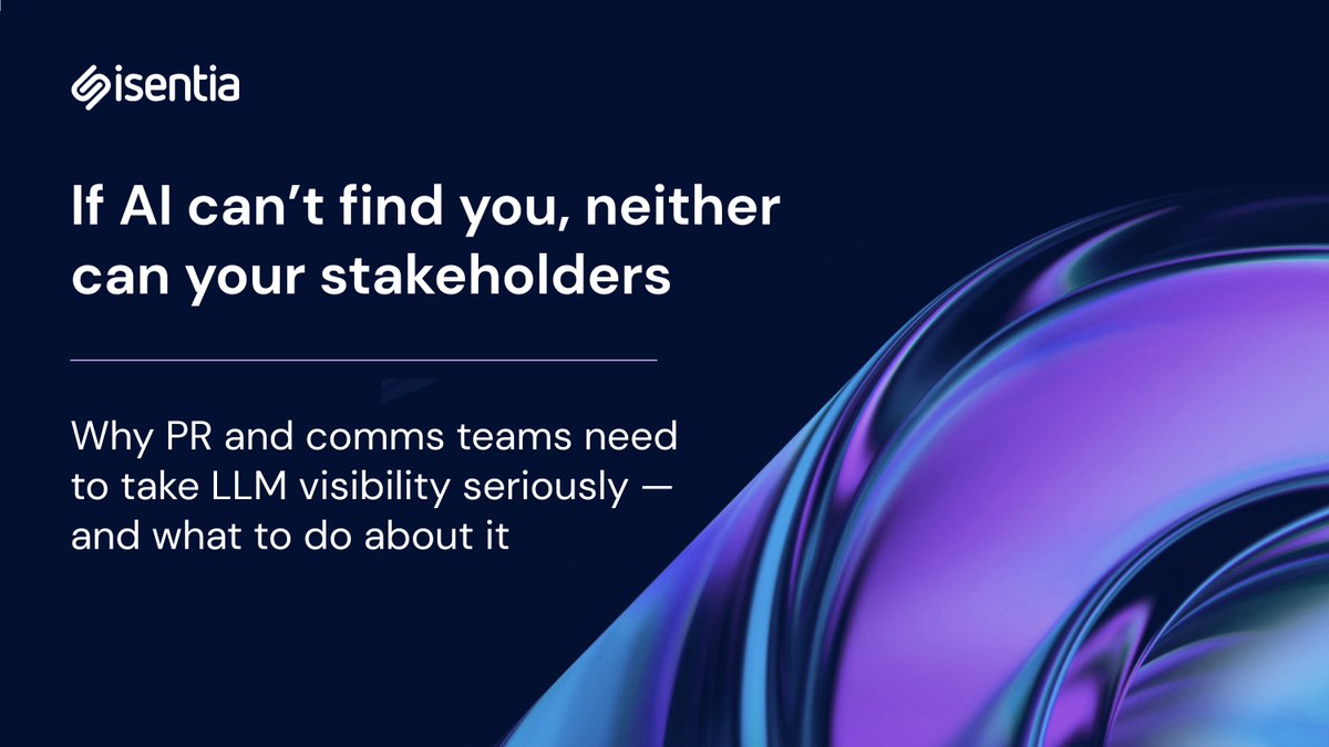 isentia's tweet photo. When someone asks LLMs about your industry, does your brand show up?

🔹 Earn visibility with AI, not just human audiences
🔹 Original content wins and generic content gets buried
🔹 Monitor your AI reputation, not just media coverage
 
Read blog here: https://t.co/MFiKcNiszK https://t.co/1VlglKaKx1