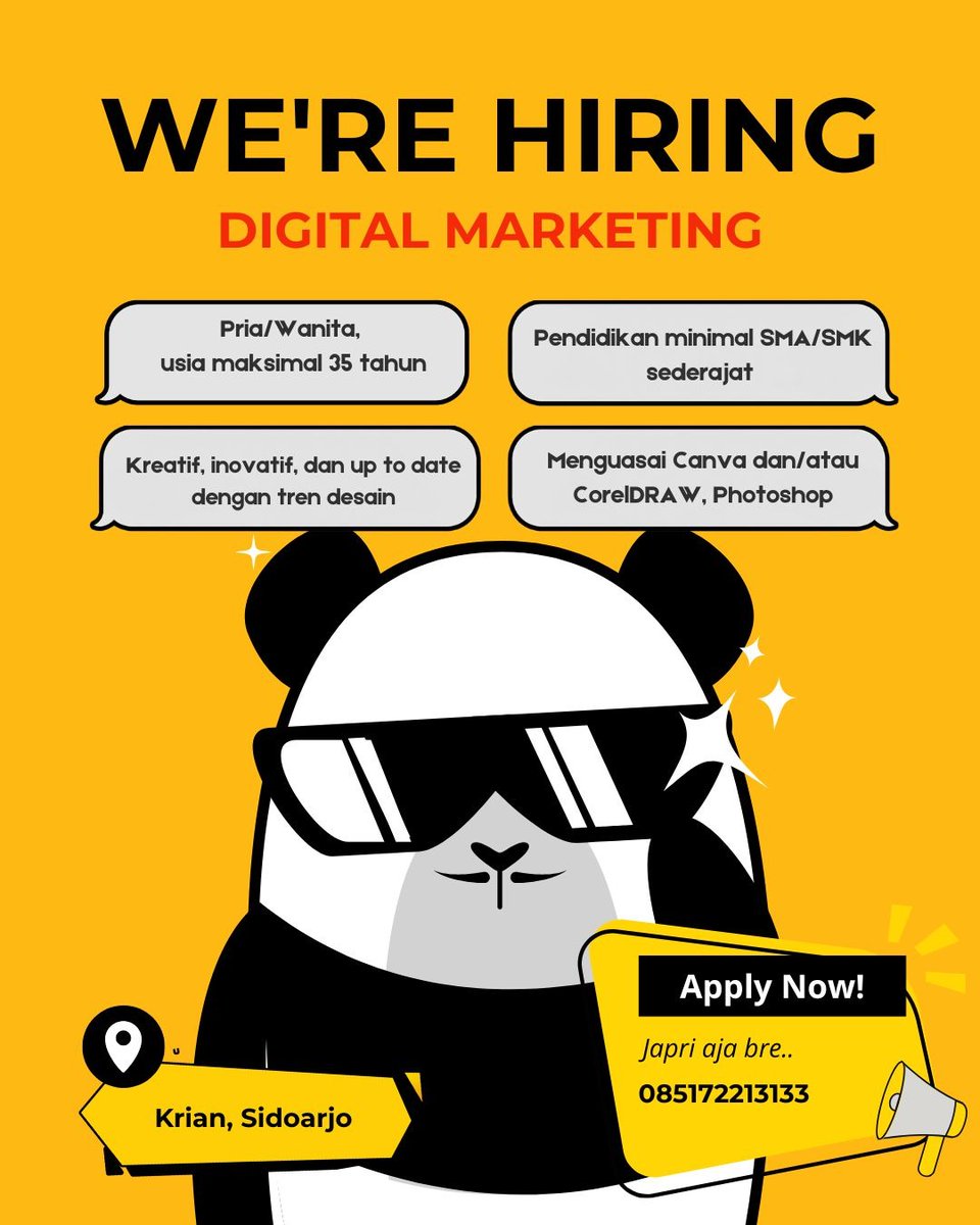 slytherein_'s tweet photo. #loker #sidoarjo #surabaya #lowongan #lokercot https://t.co/KhfZ1oAH17